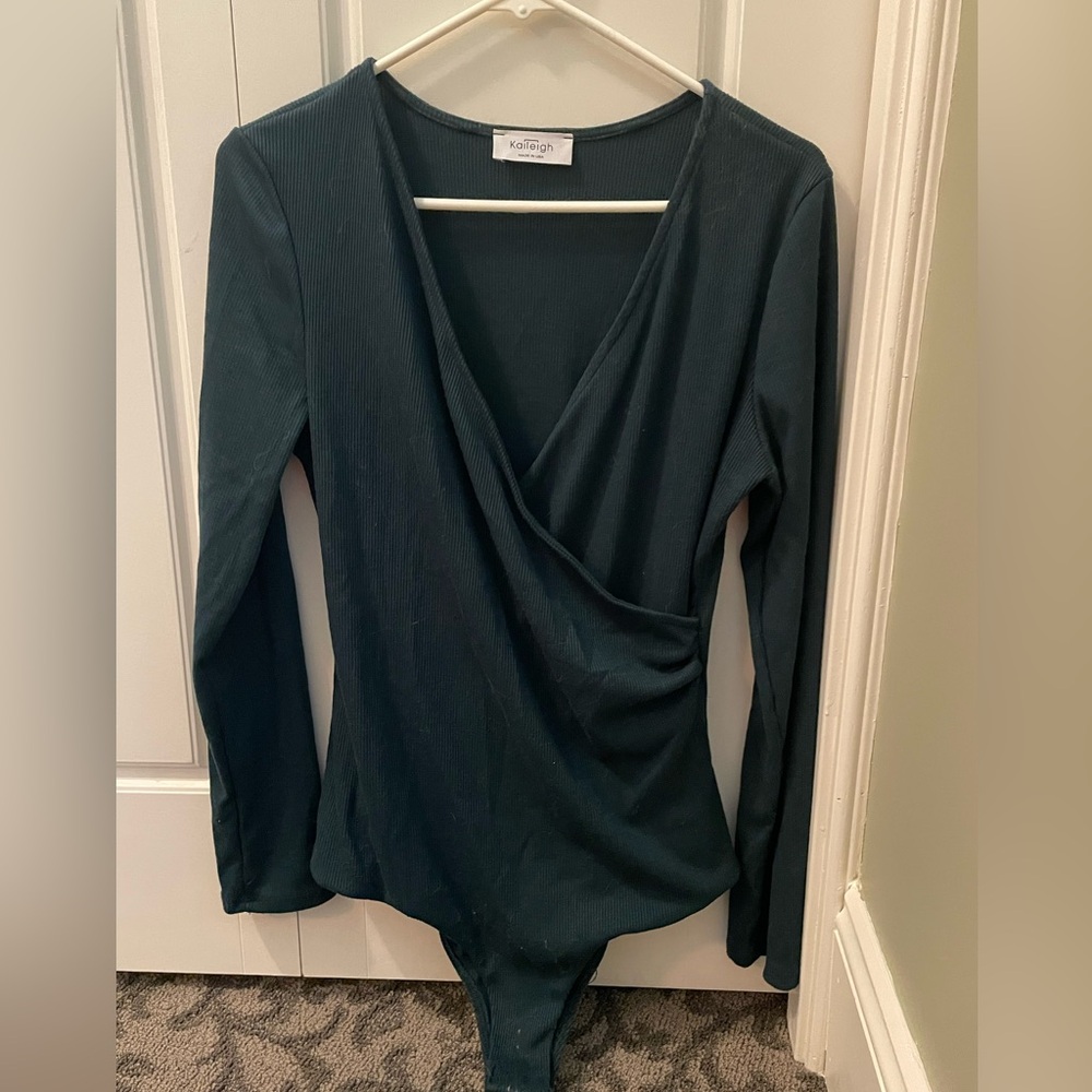 Kaleigh teal body suit